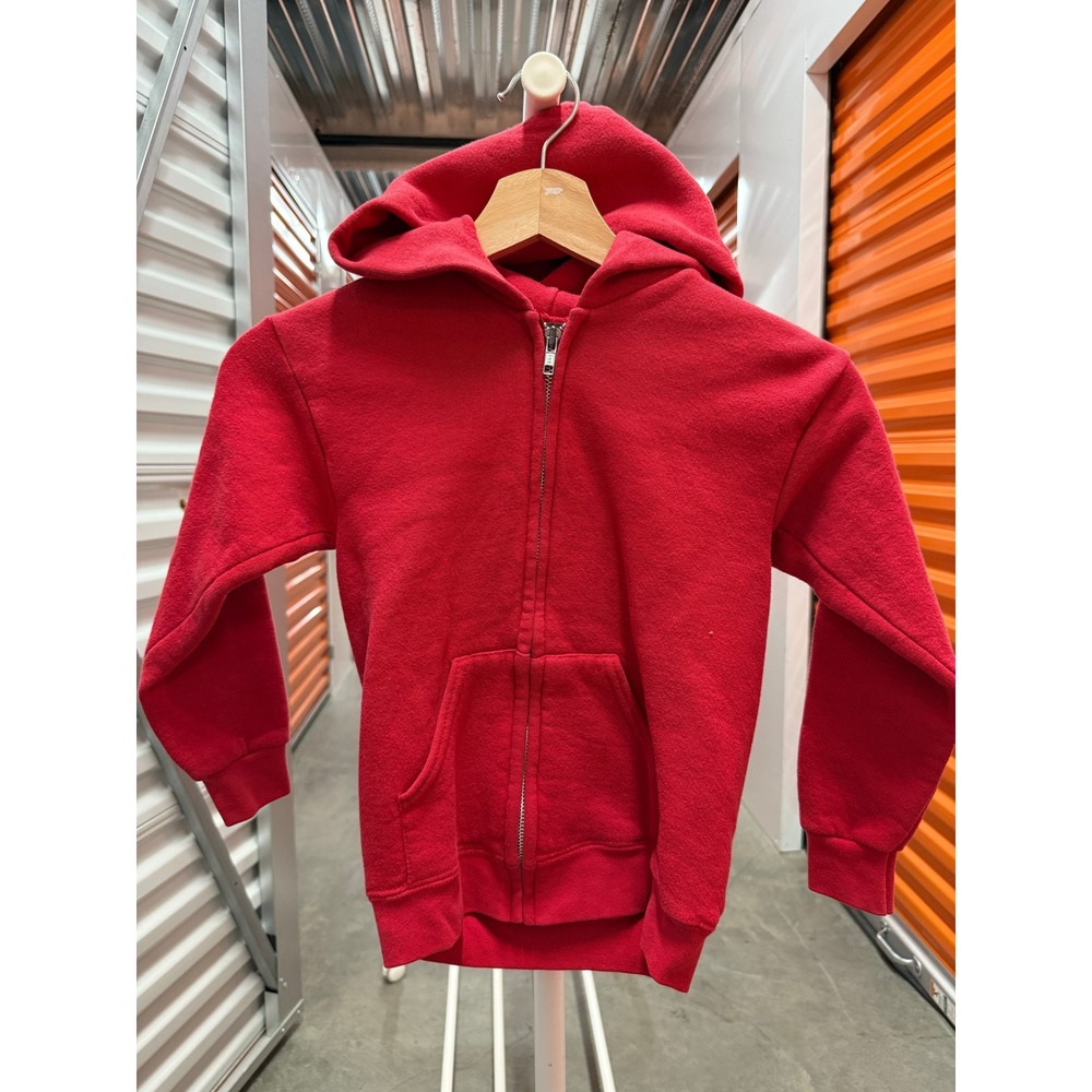 Max‎ Active Kids Red Zip Up Hoodie Fleece Medium Sweatshirt Made in USA Juvenile